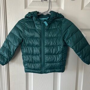 Kids Green Puffer Jacket